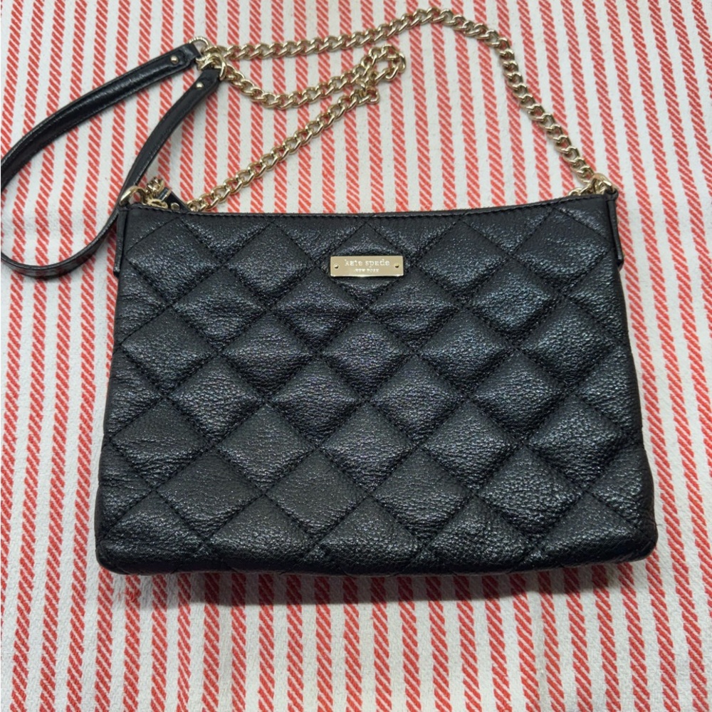 kate spade Quilted Black Crossbody Bag